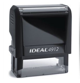 Ideal 4912 Rubber Stamp, Self-Inking