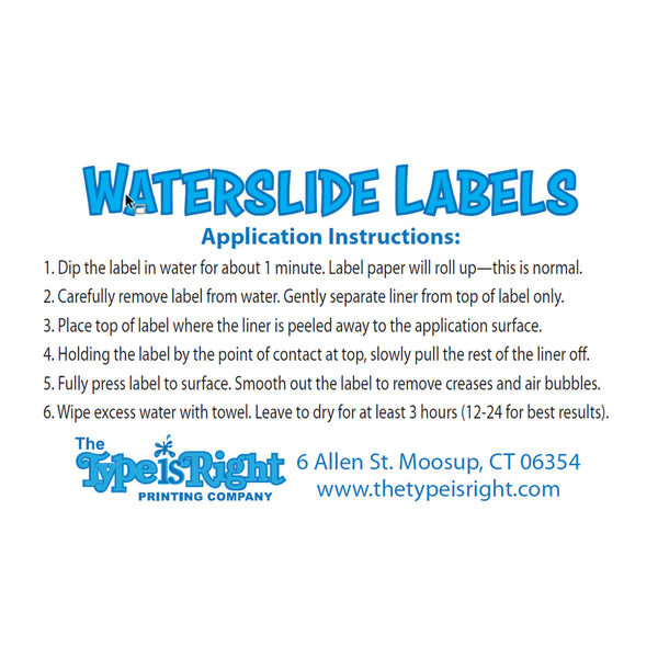 Waterslide Labels